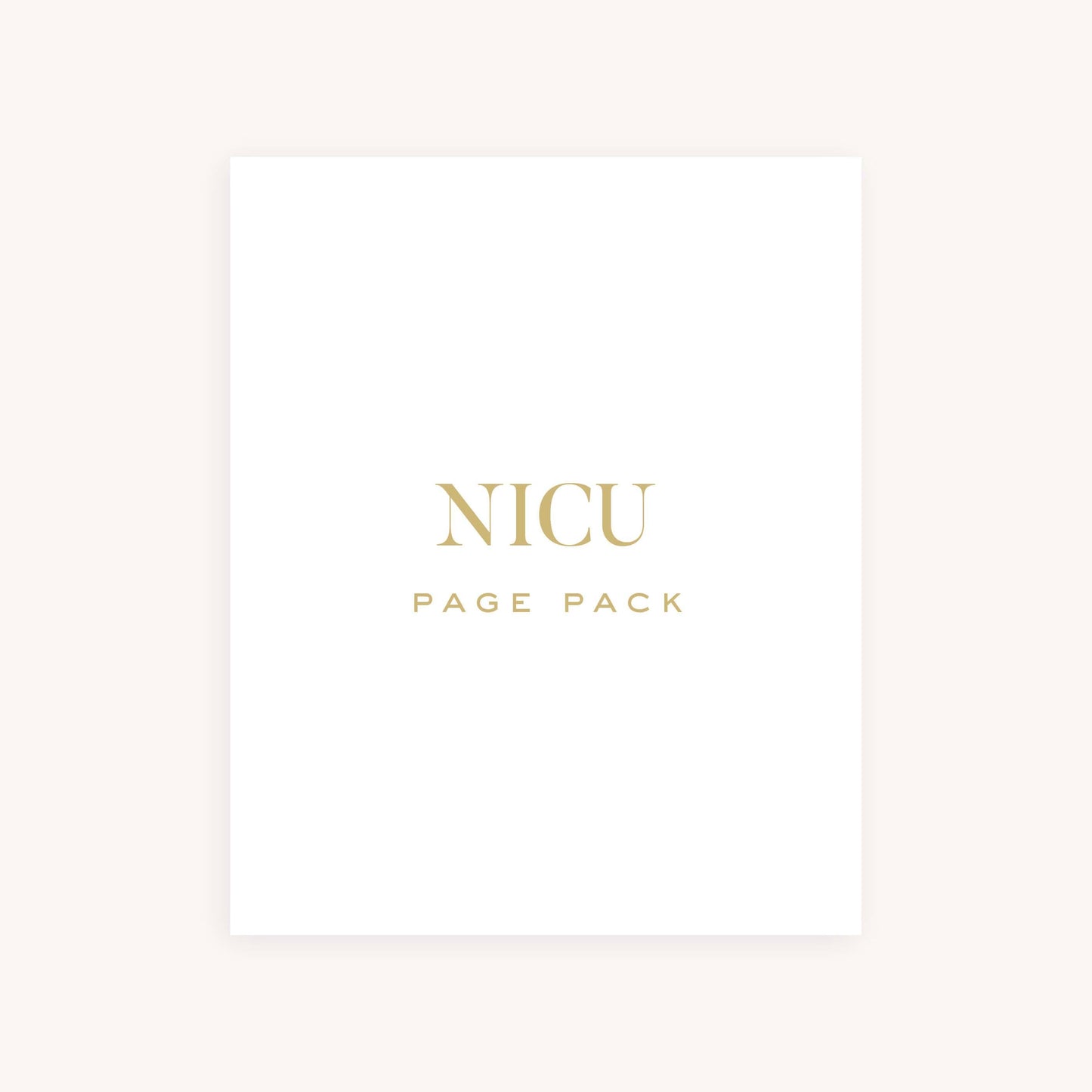 Custom Page Pack for Premium Baby Book - NICU