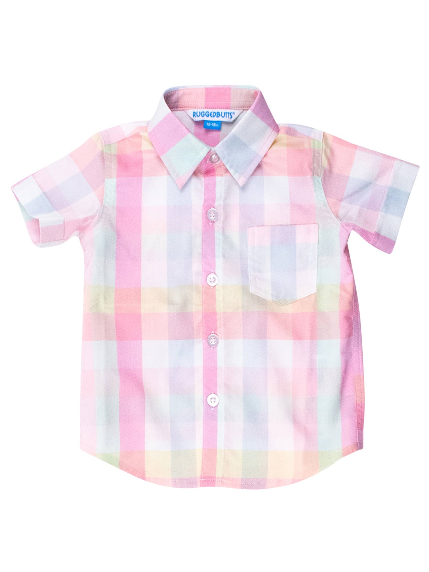 Toddler Boys Picnic Plaid Short Sleeve Button Down Shirt