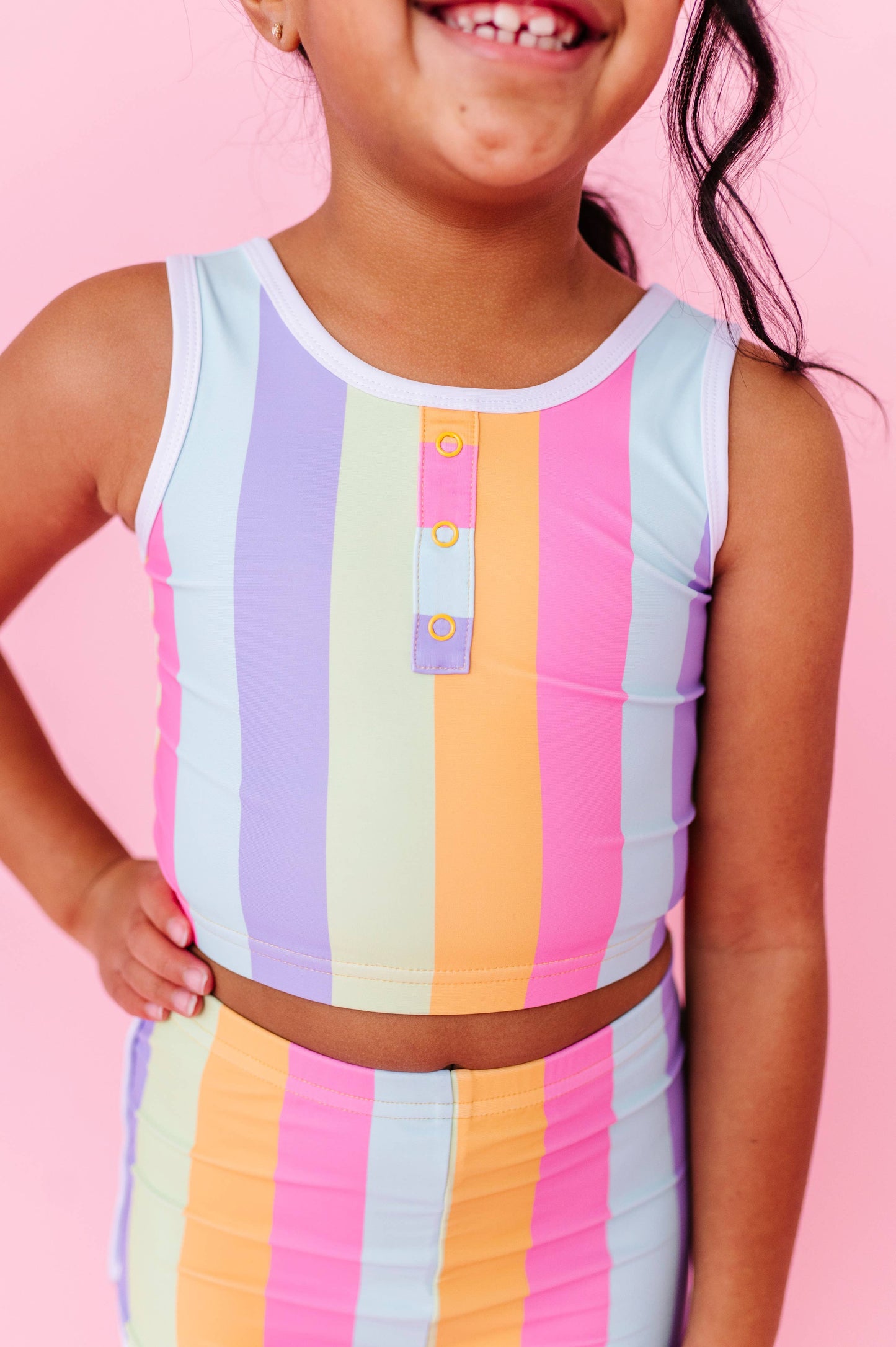 Toddler Girl 2-Piece: Sherbert Stripes
