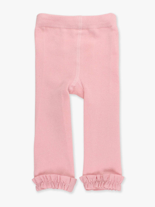 Footless Ruffle Tights - Classic Pink