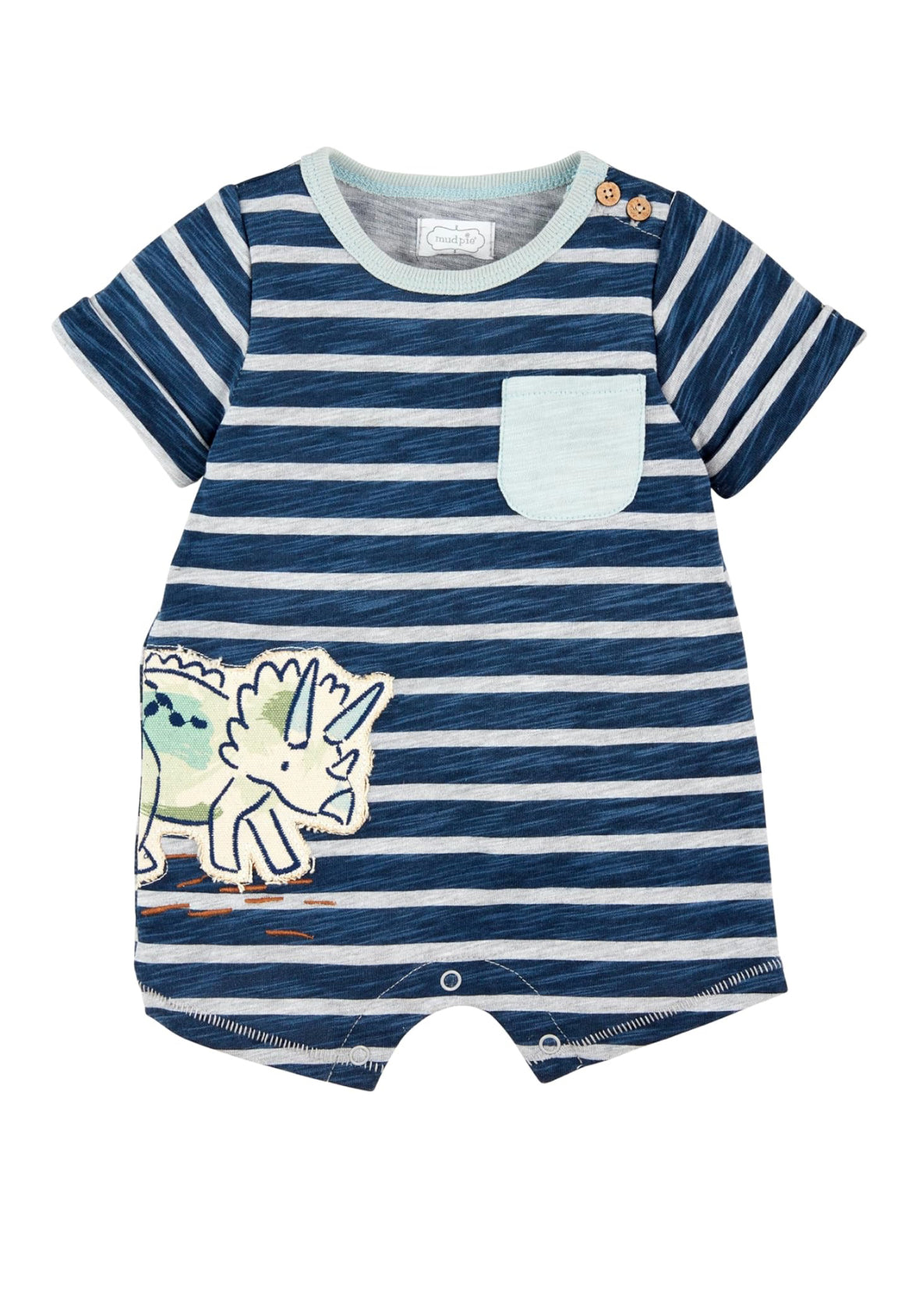 Dino Applique Baby Shortall