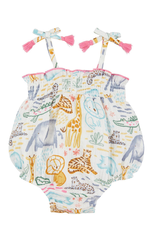 Jungle Baby Girl Romper