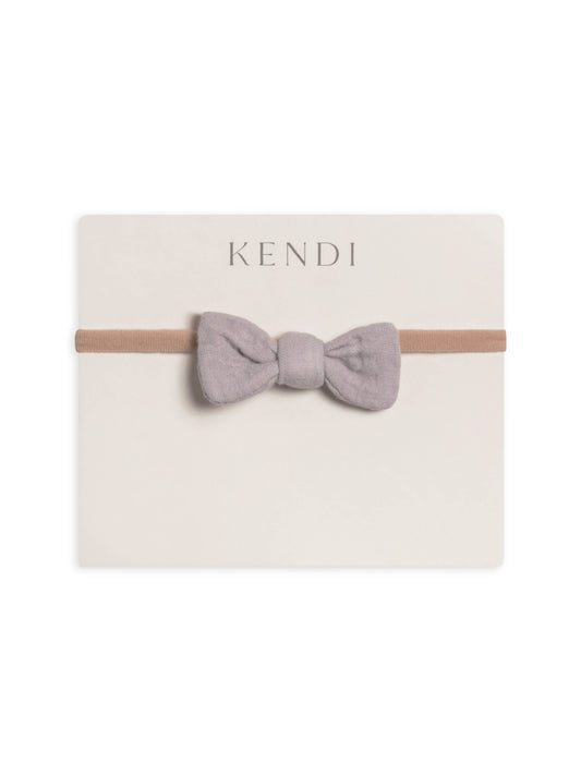 Organic Baby Muslin Dainty Bow Headband - Lilla