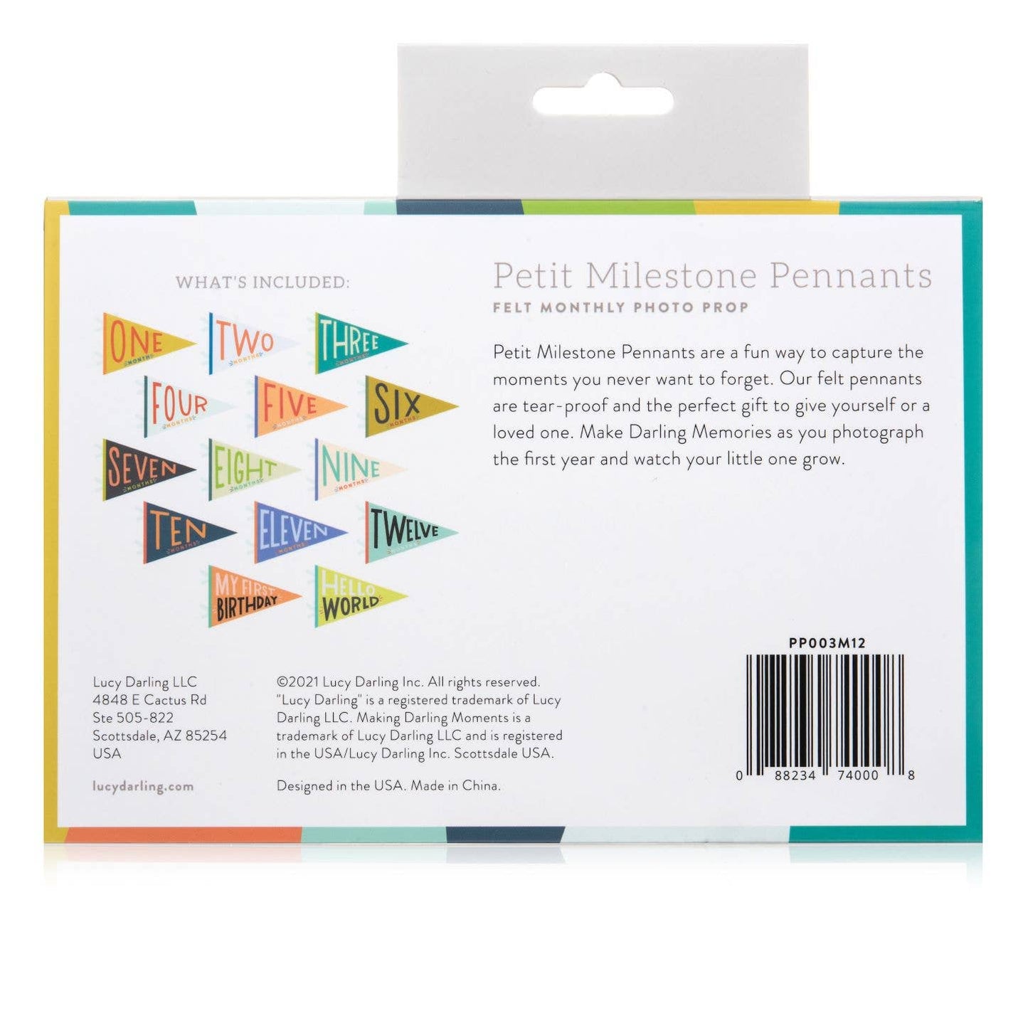 Baby Milestone Pennant Set: Little Kaleidoscope