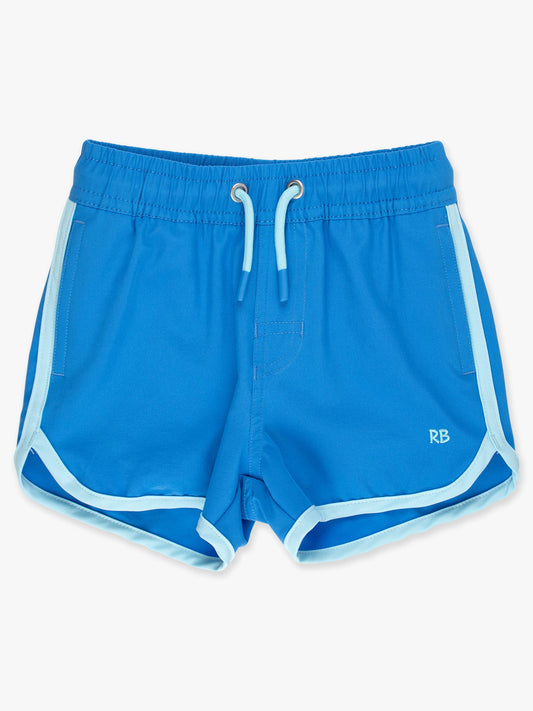 BoysDolphin Hem Swim Trunks:  Sonic Blue
