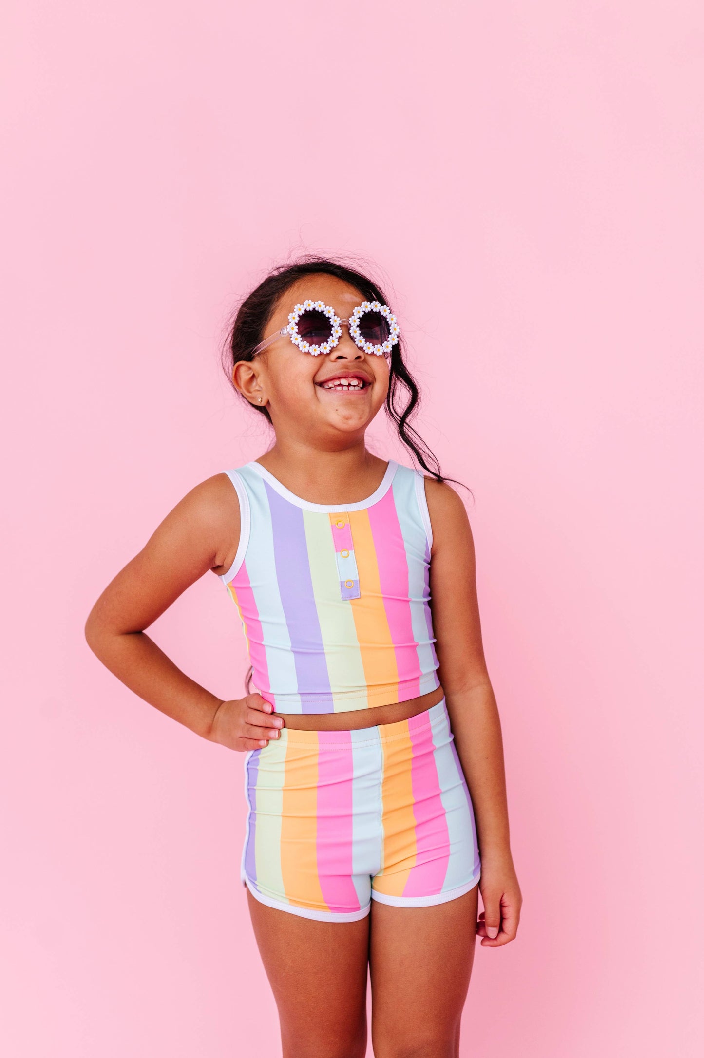 Toddler Girl 2-Piece: Sherbert Stripes
