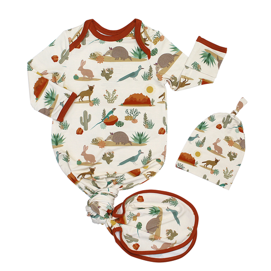 Desert Friends Western Bamboo Gown Baby Gift