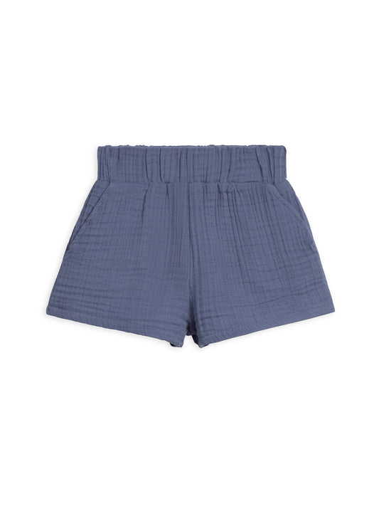 Organic Baby and Kids Jude Muslin Shorts - Marino: 12-18M