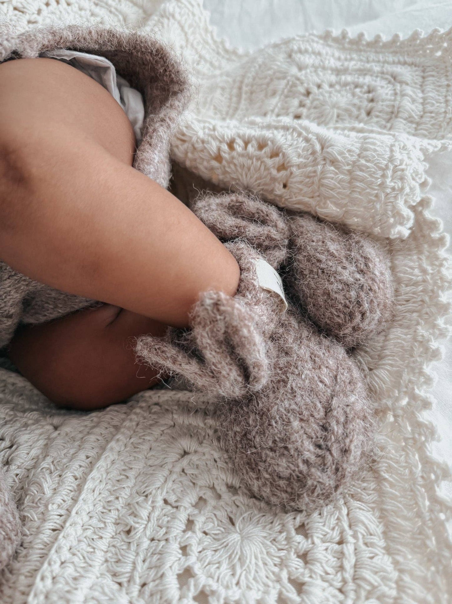 Bunny Ear Booties: Bunny Brown