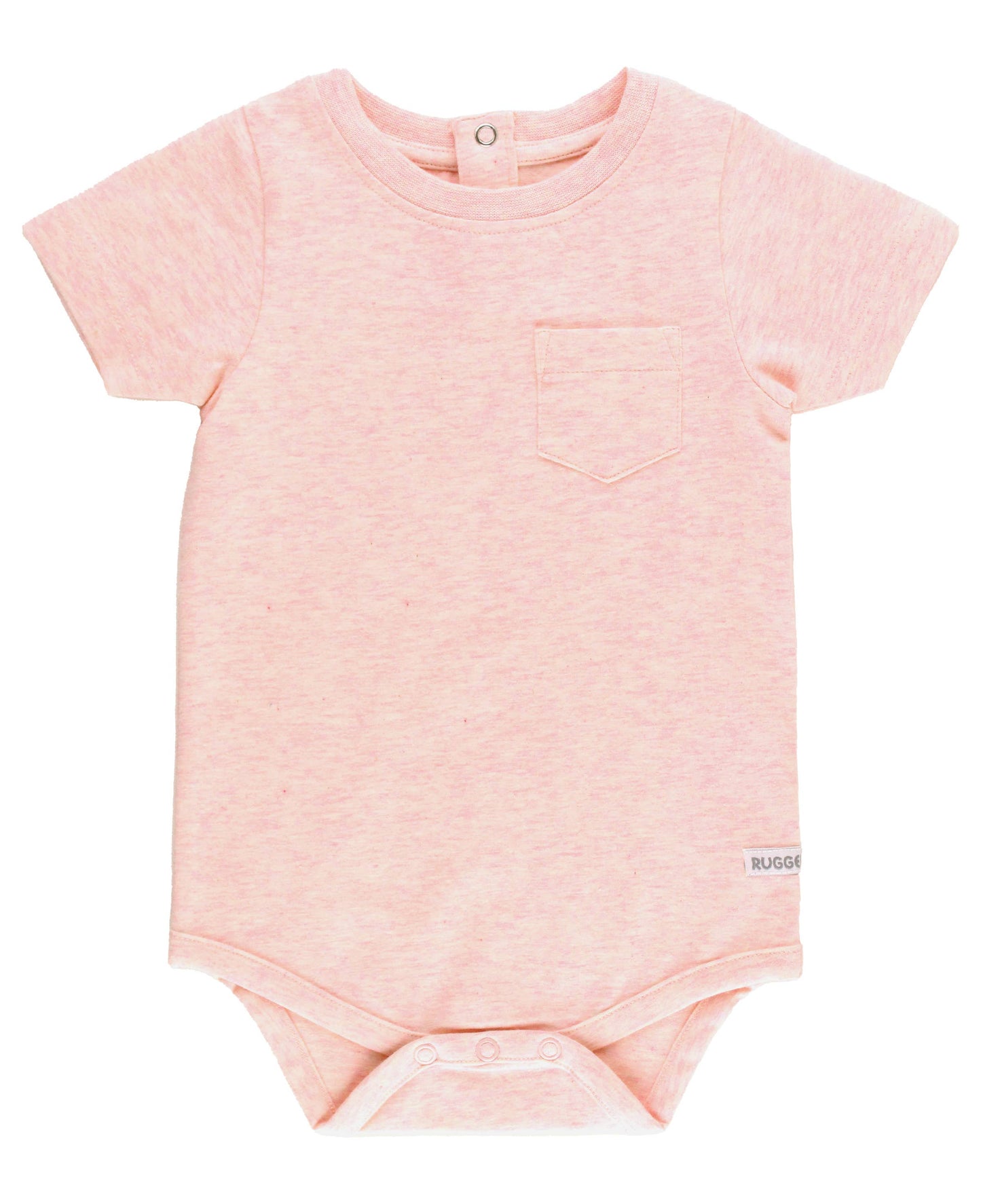 Baby Boys Pale Pink Short Sleeve Pocket Bodysuit