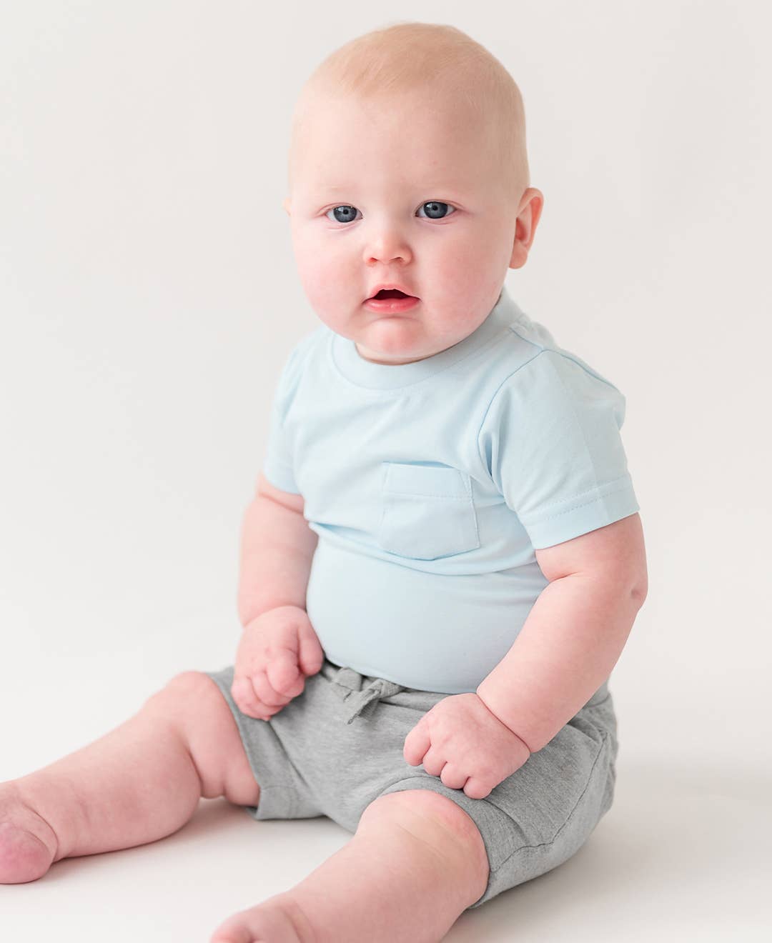 Baby Boys Heather Gray Jogger Shorts