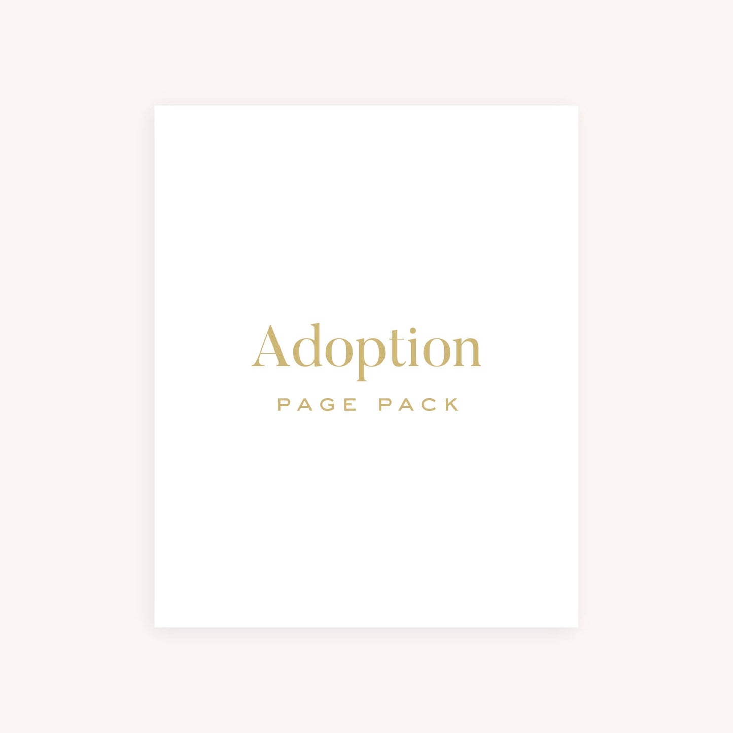 Custom Page Pack for Premium Baby Book - Adoption