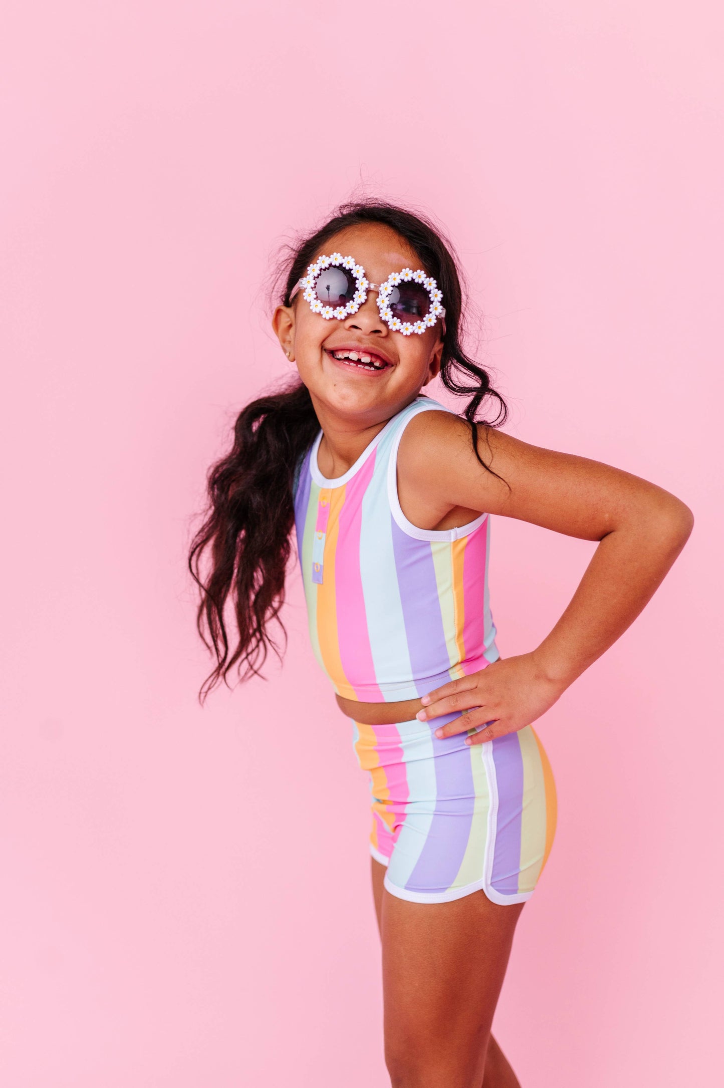 Toddler Girl 2-Piece: Sherbert Stripes