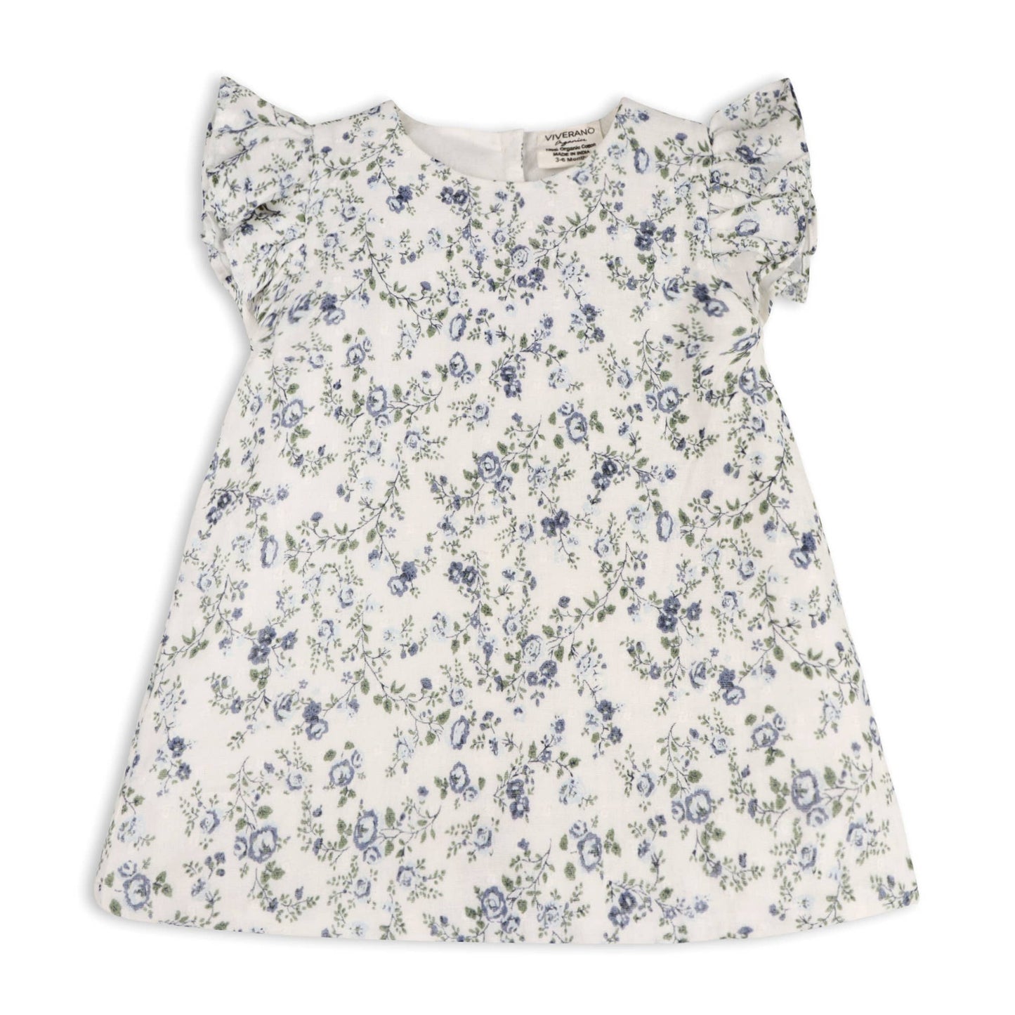 Celia Floral Baby Bow Blouse +Bloomer (Organic): Navy Ditsy Floral